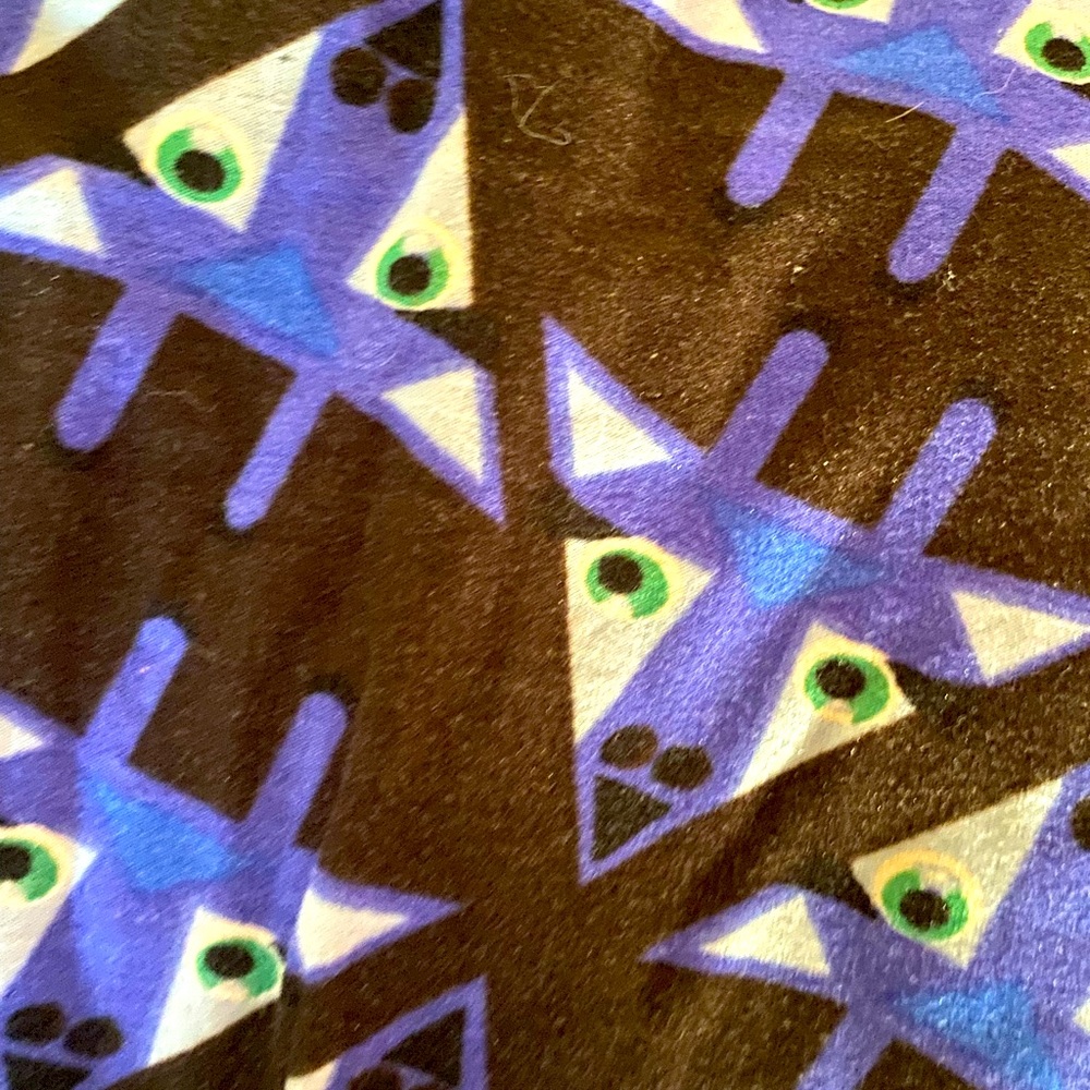 Lulu Roe Tights Patterned Blue Black - Picture 3 of 3